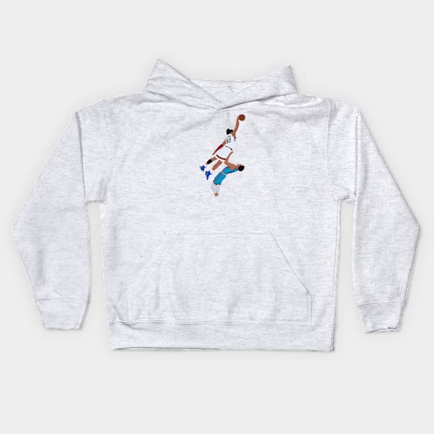 Aaron Gordon Poster Dunk Kids Hoodie by whelmd